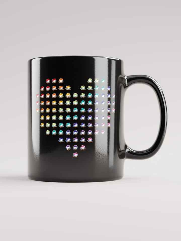 Rip the Frog Pride Heart Black Glossy Mug product image (2)
