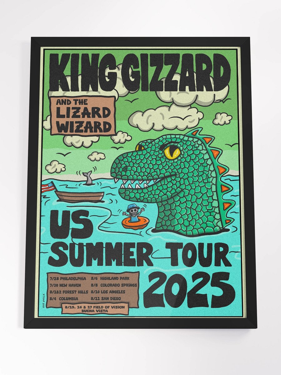 KING GIZZARD 2025 US SUMMER TOUR FRAMED POSTER product image (5)