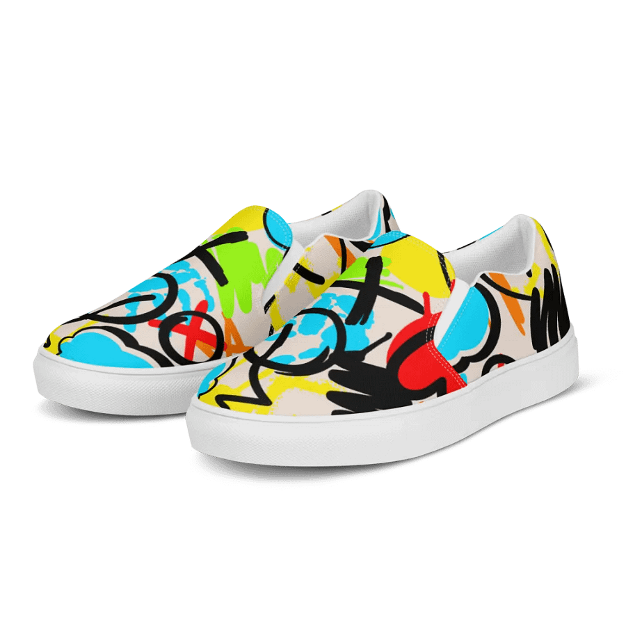 Whimsical Heart Cloud Women's Slip-Ons product image (3)