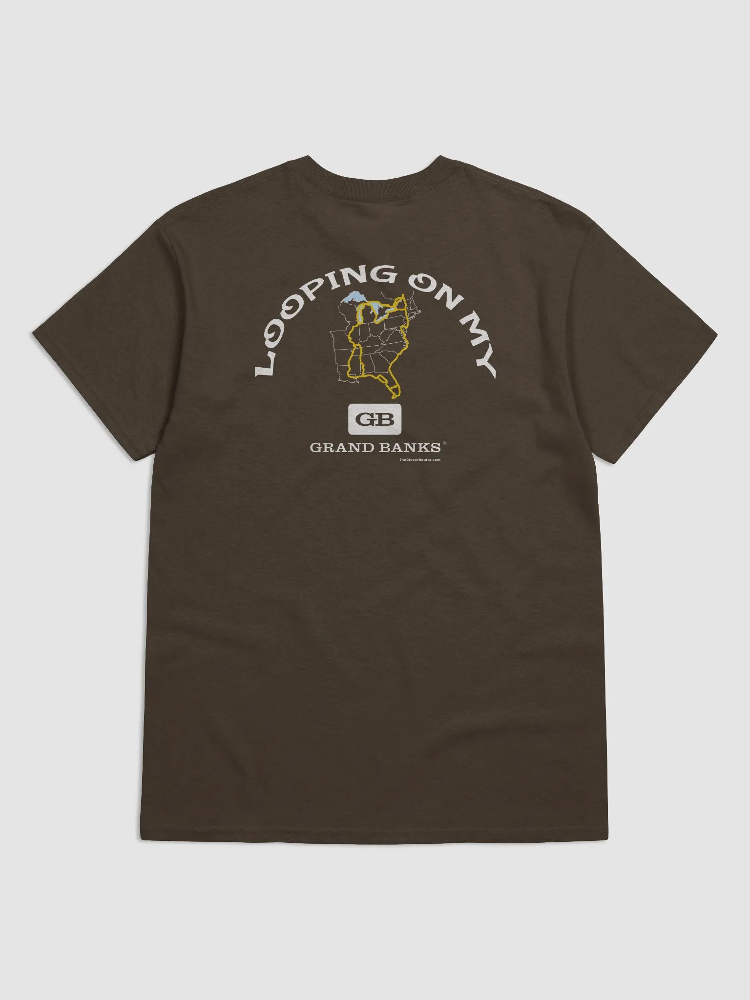 Looping On My Grand Banks - T-Shirt - Dark Shirt w/White Logo product image (2)