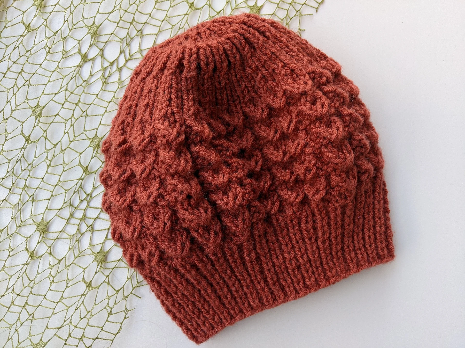 Flat Knit Beret Hat Pattern product image (9)