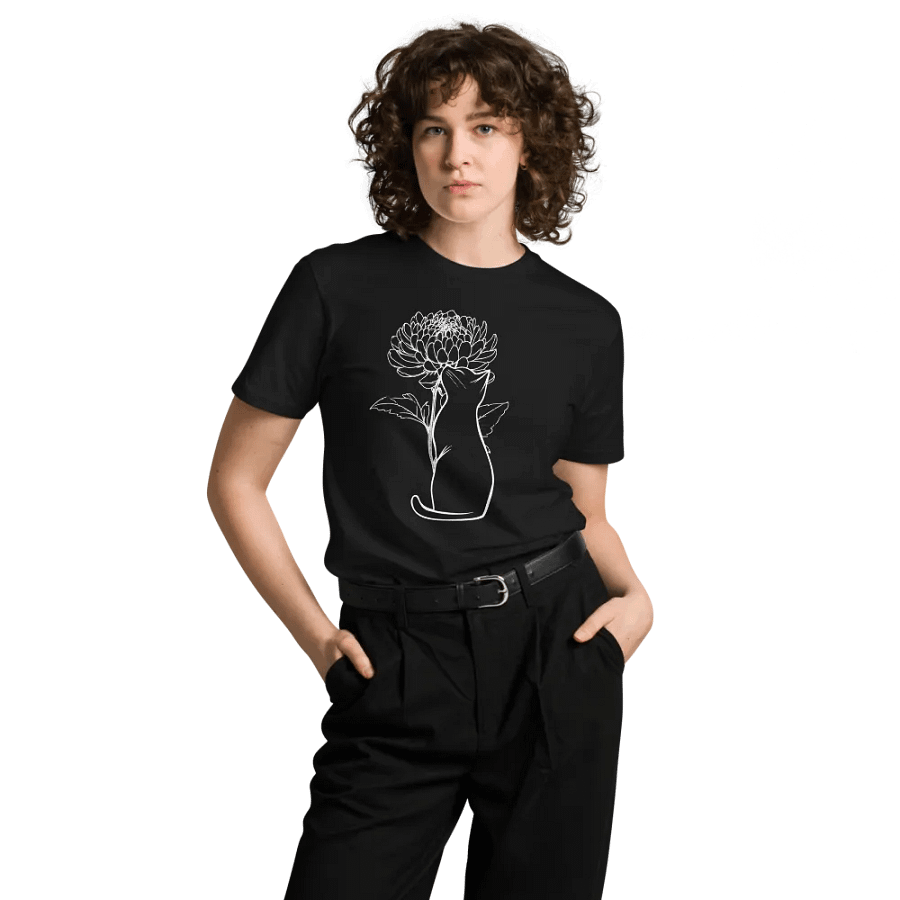 Chrysanthemum Cat Supreme Comfort Crew Neck T-Shirt product image (10)