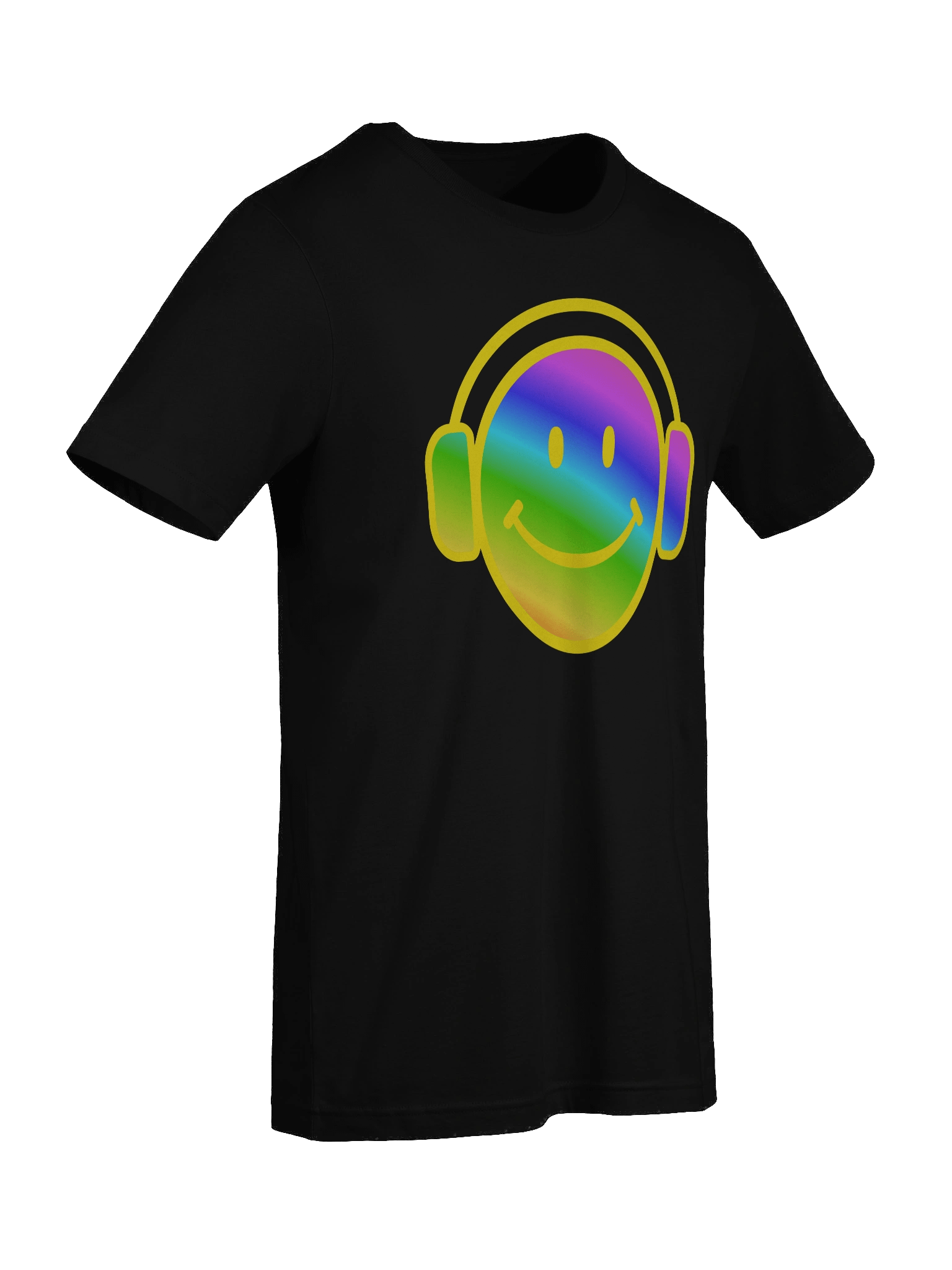Retro Psychedelic Smiling DJ Headphones T-Shirt product image (58)