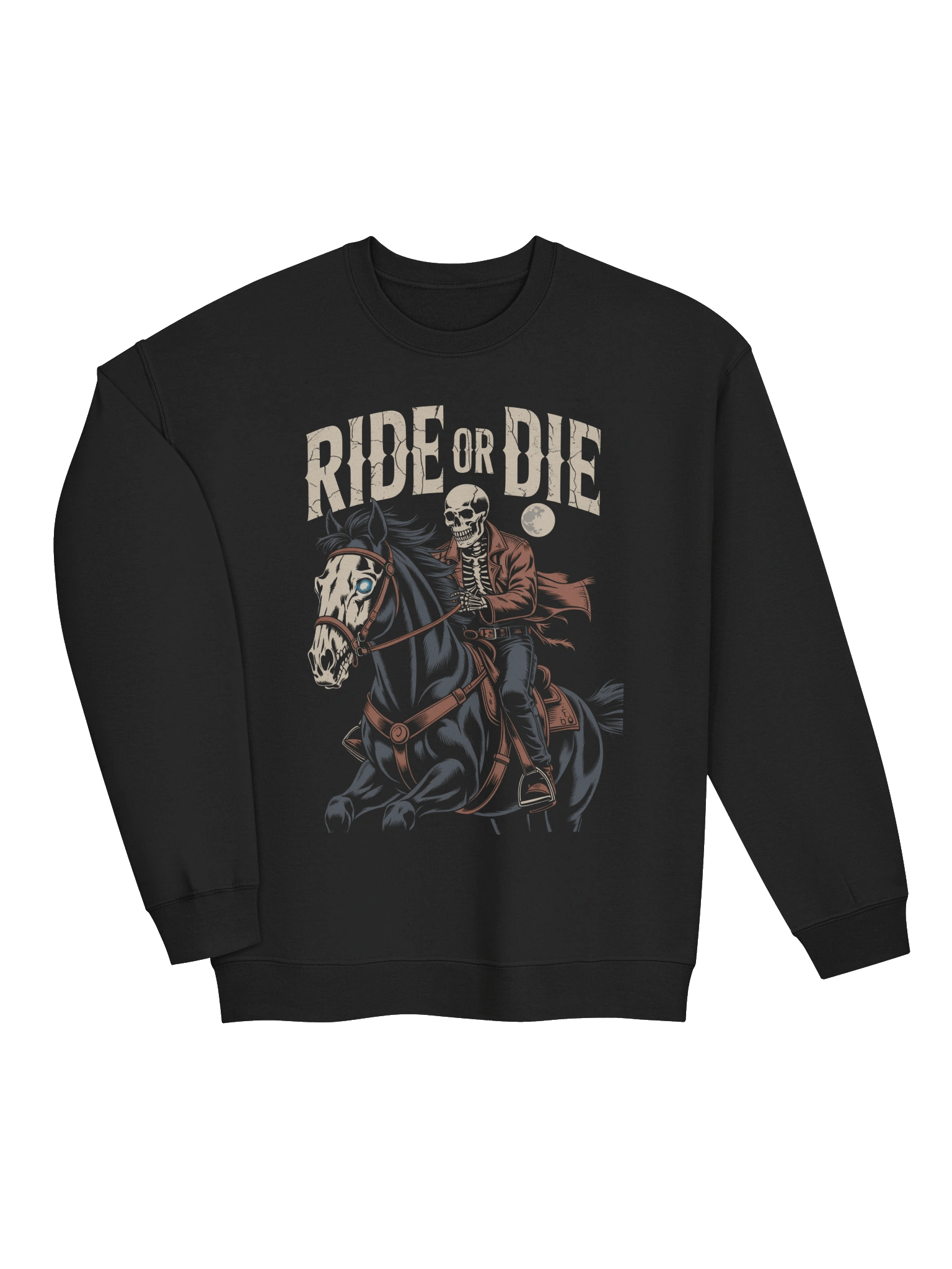 Ride or Die Skeleton Horseman Crewneck - Dark Equestrian Edge product image (5)