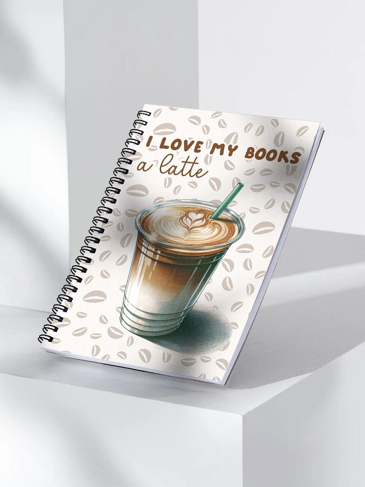 Funny reading journal for books and coffee lovers with a refreshing iced latte product image (2)