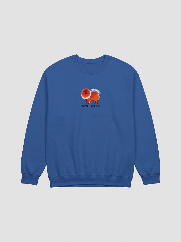 Shed Happens Sweatshirt (Embroidered) of a Pomeranian(Red) product image (4)