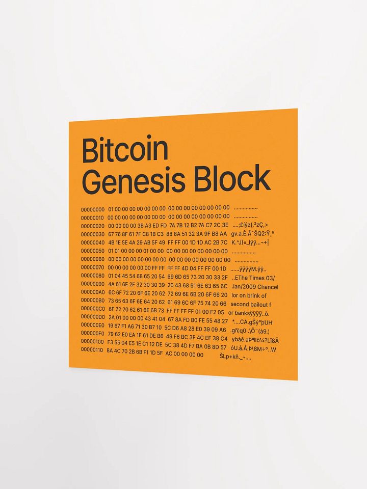 Bitcoin Genesis Block Square product image (2)