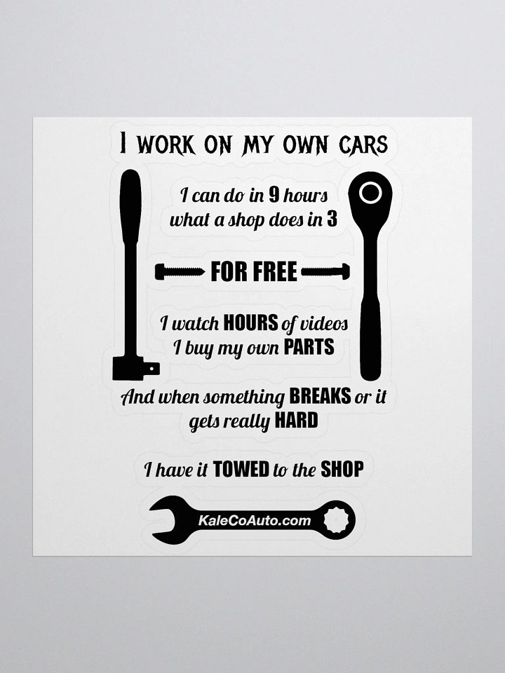 DIY Mechanic Manifesto Sticker product image (1)