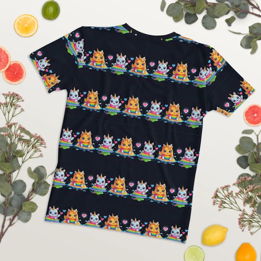 Kawaii Unicorn All Over Print T-shirt product image (8)