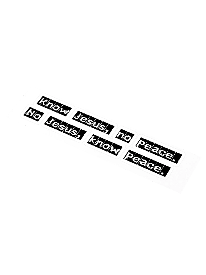 No Jesus, know peace - large sticker product image (1)