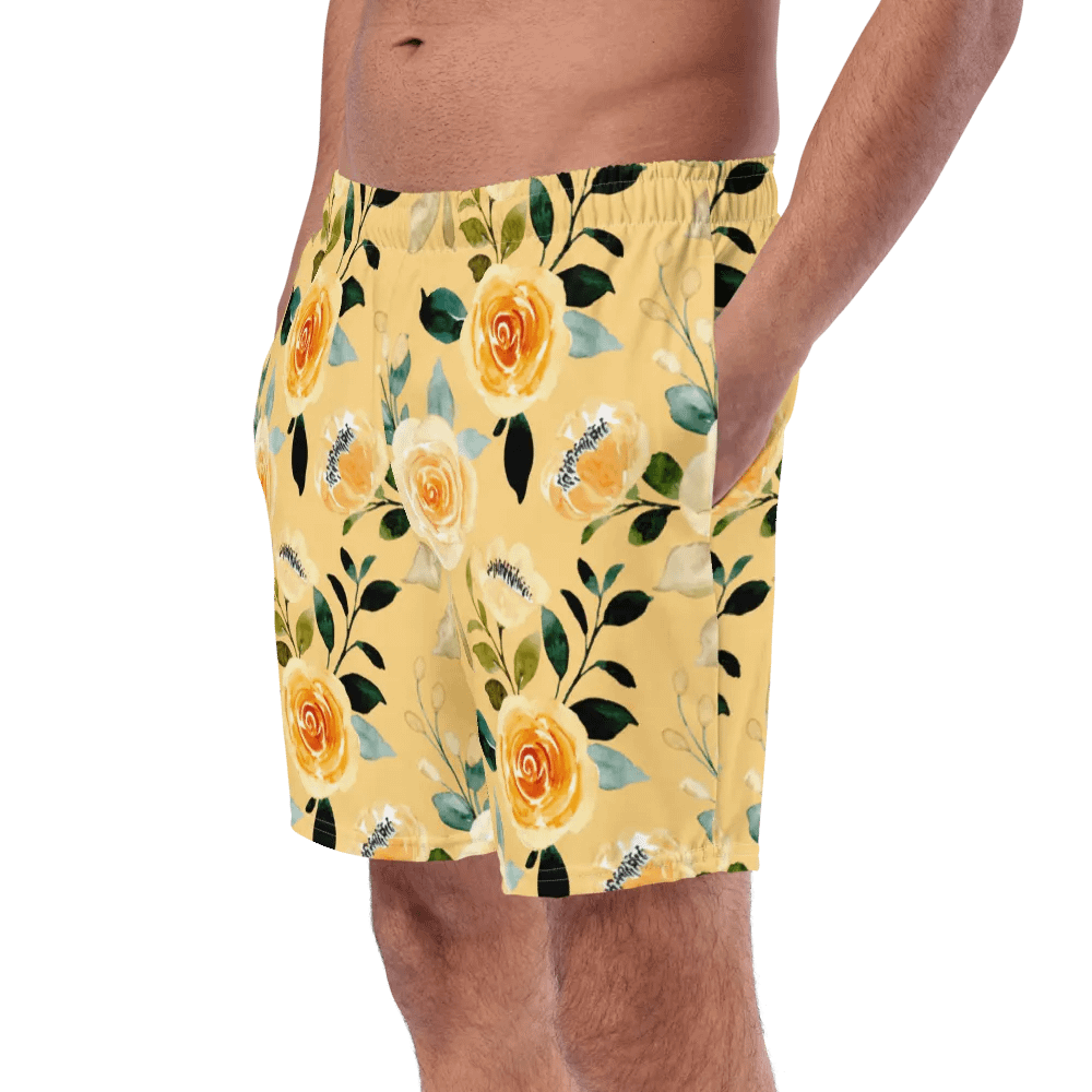 Yellow Rose Delight Mens Swimming Trunks product image (9)