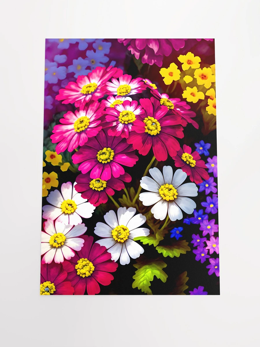 Vibrant Cineraria Floral Array - Lush Blossoms Wall Art Print Matte Poster product image (3)