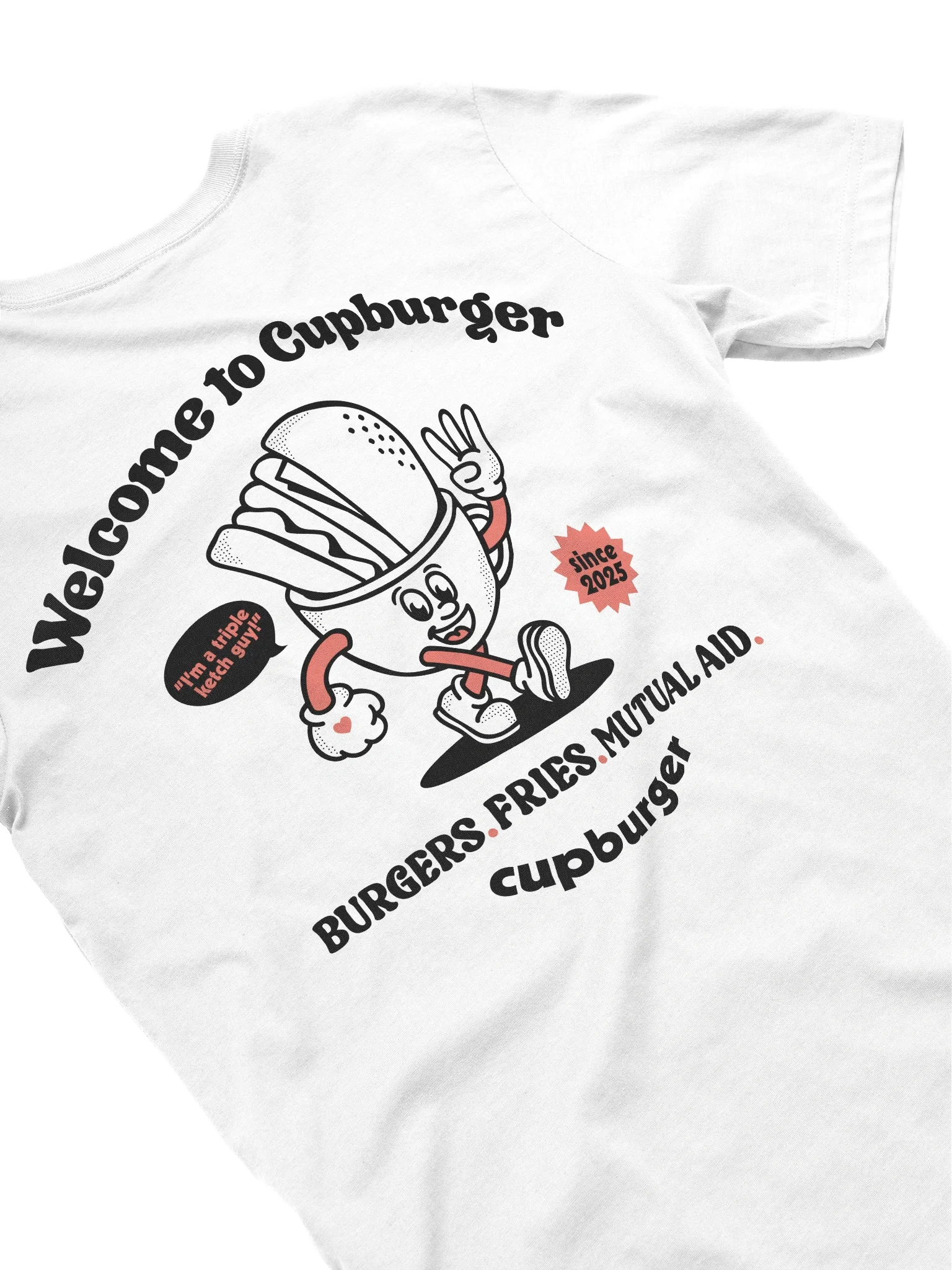 Cupburger "Fast Food" White Tee product image (4)