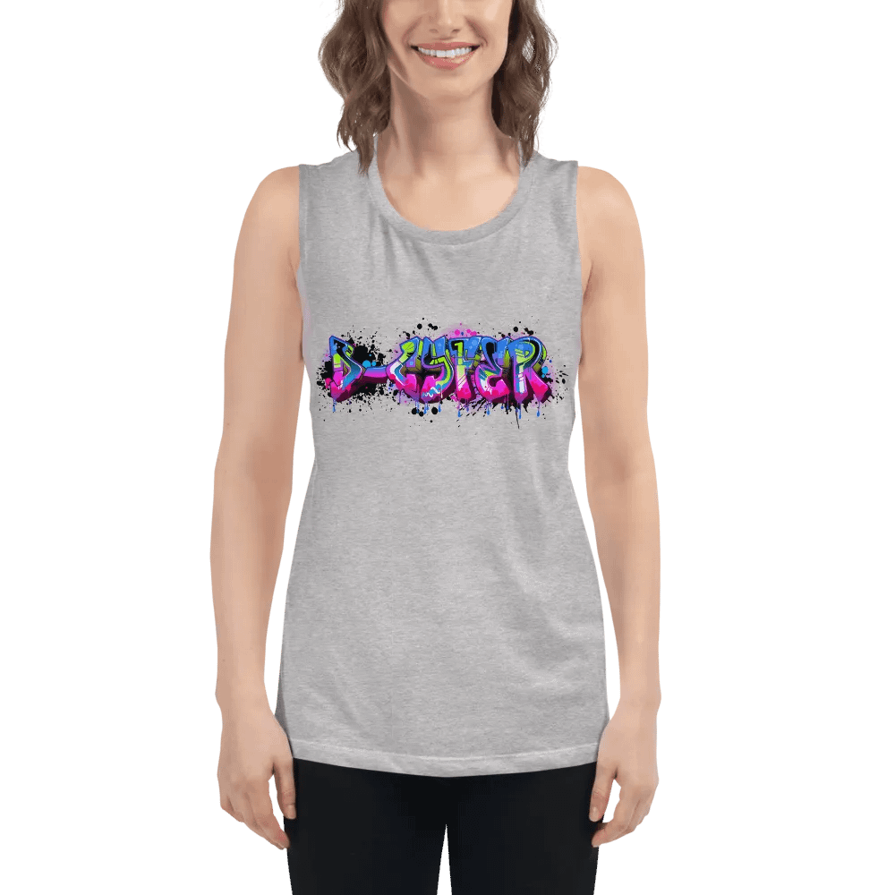 D-cyfer Logo Graffiti Chic 'SLYFER' Muscle Tank product image (52)