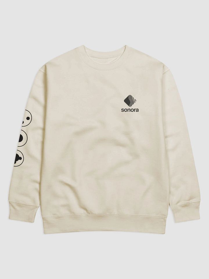 Sudadera algodón blanco hueso con cuello redondo Rider técnico product image (1)