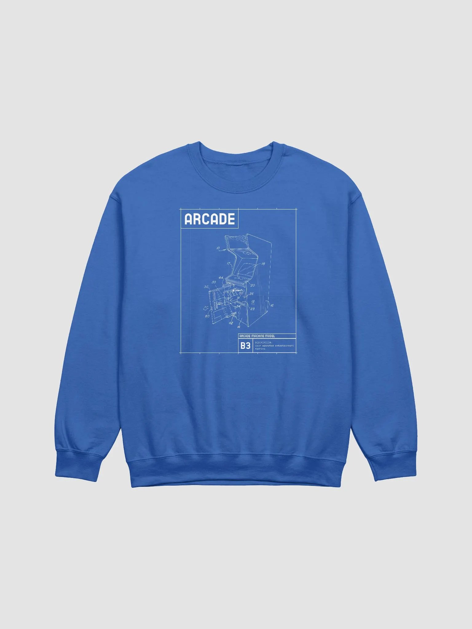 Arcade Cabinet Blueprint Sweatshirt product image (1)