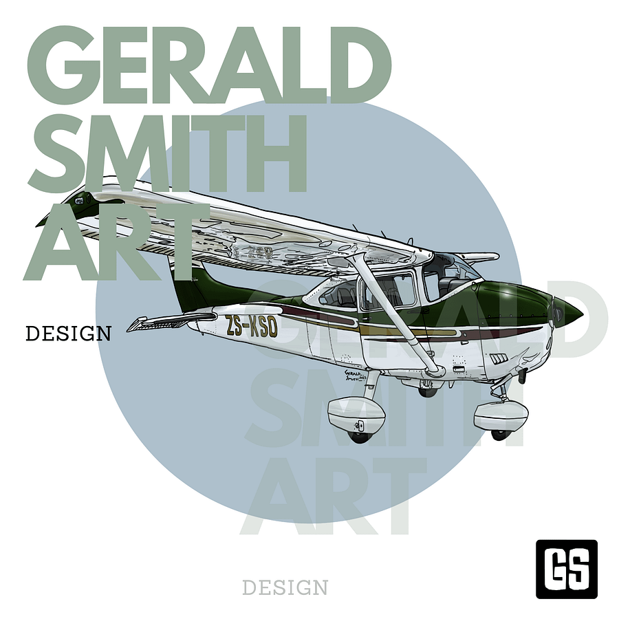Cessna 182 Square Size Digital Printable Aviation Wall Art Ideal Pilot Gift product image (1)