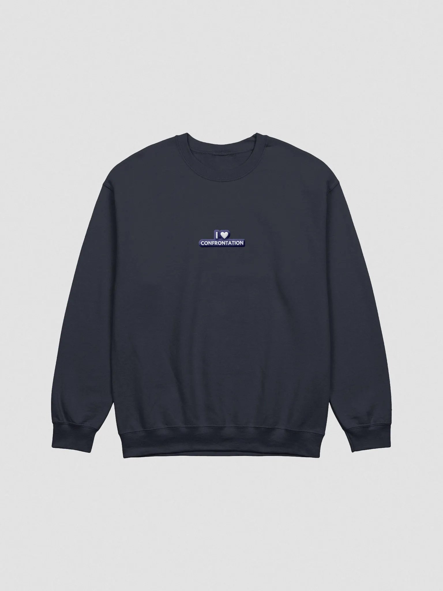 I <3 Confrontation embroidered crewneck (navy + white design) product image (2)