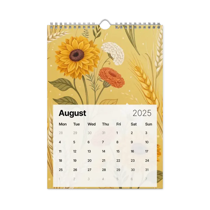 SEAMLESS FLORAL PATTERN WALL CALENDAR 2025 product image (2)