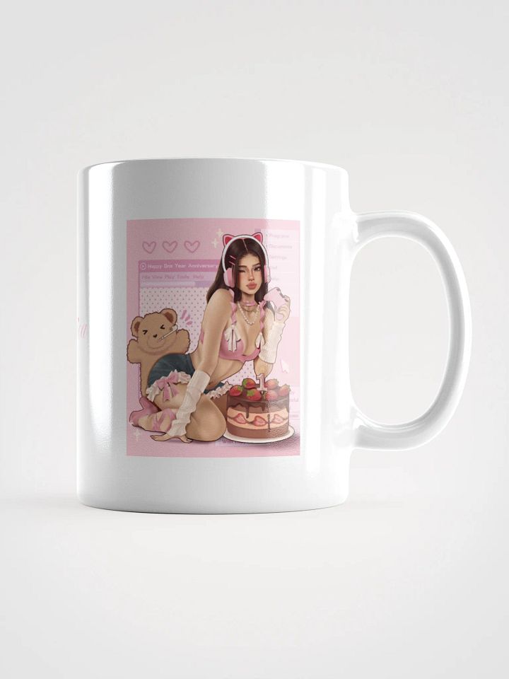 One year anniversary White glossed Mug <3 product image (2)