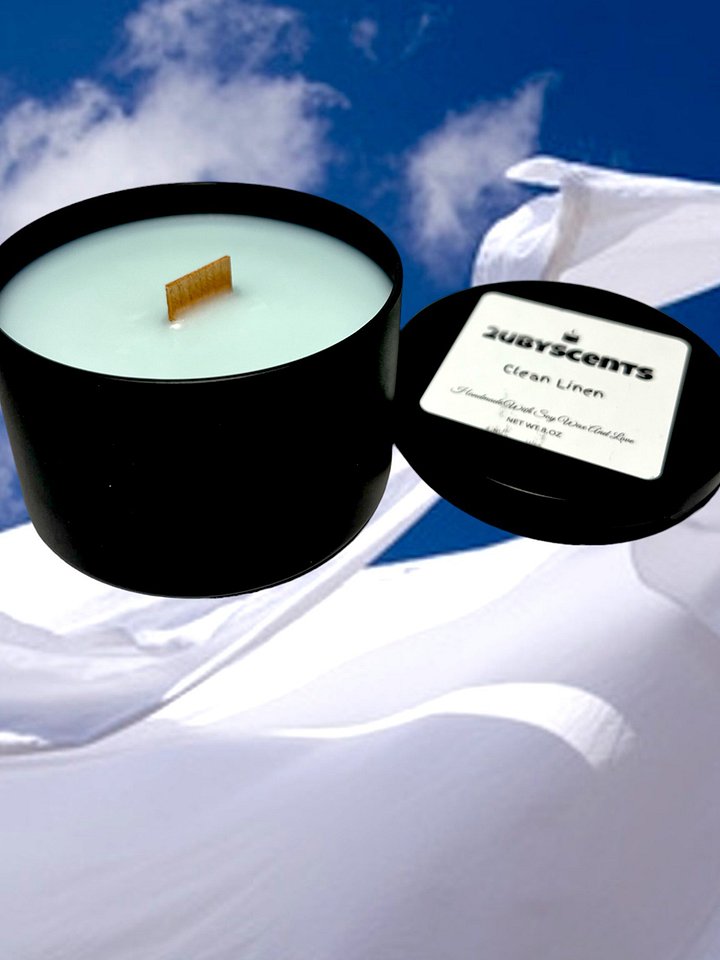 Clean Linen Scented 8. oz Candles product image (1)