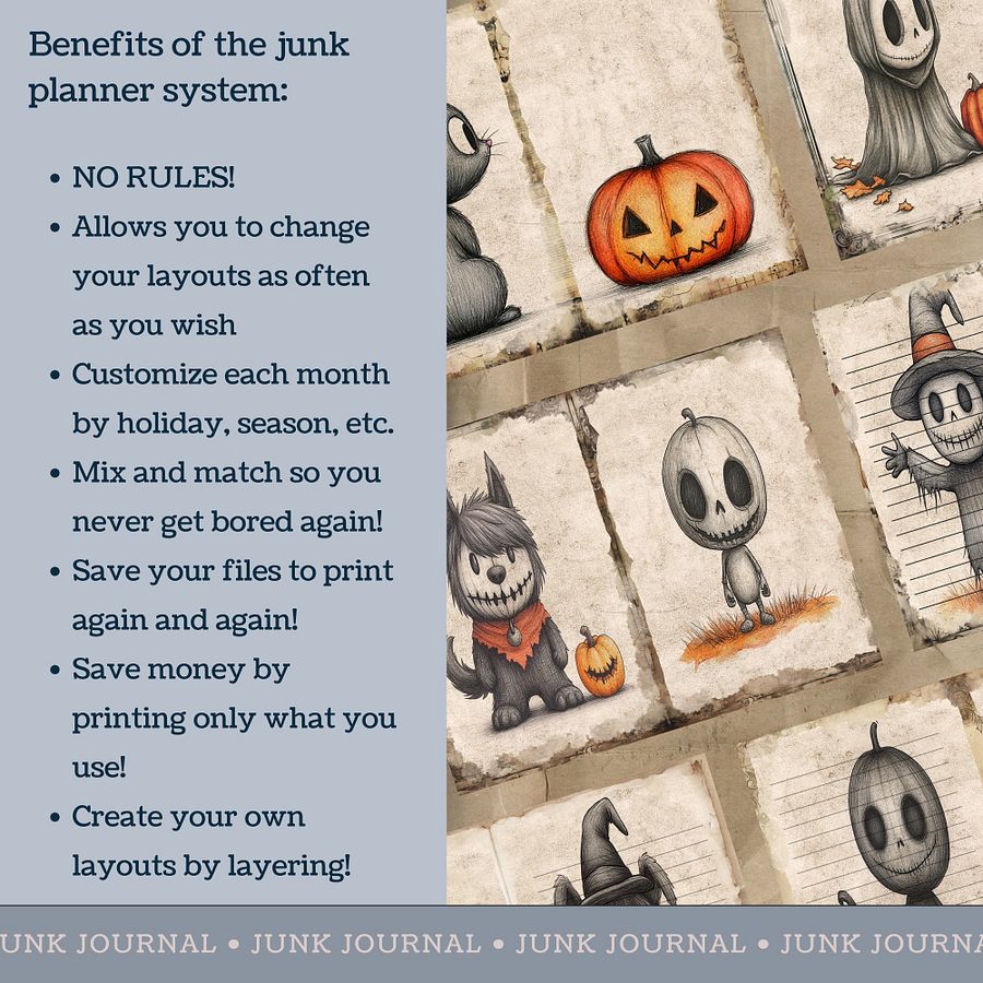 Spooky Halloween - Printable Journal Pages V7 product image (4)
