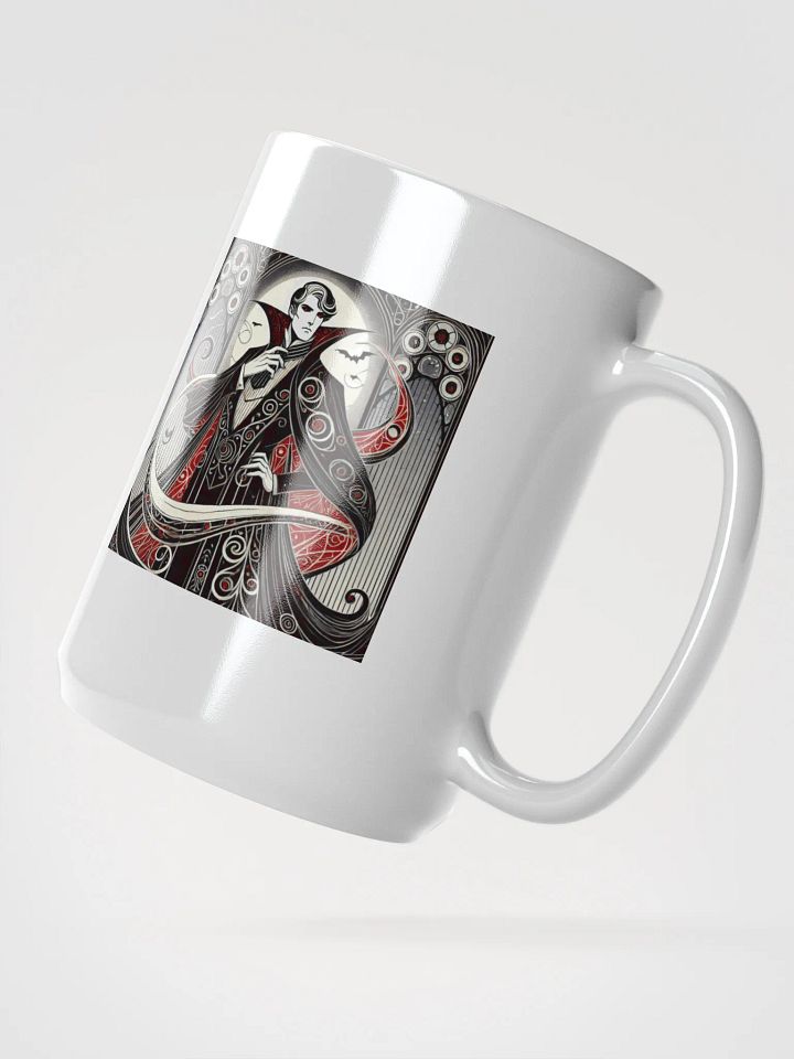 🧛‍♂️ Art Nouveau Vampire Coffee Mug – Count Dracula Halloween Edition product image (2)