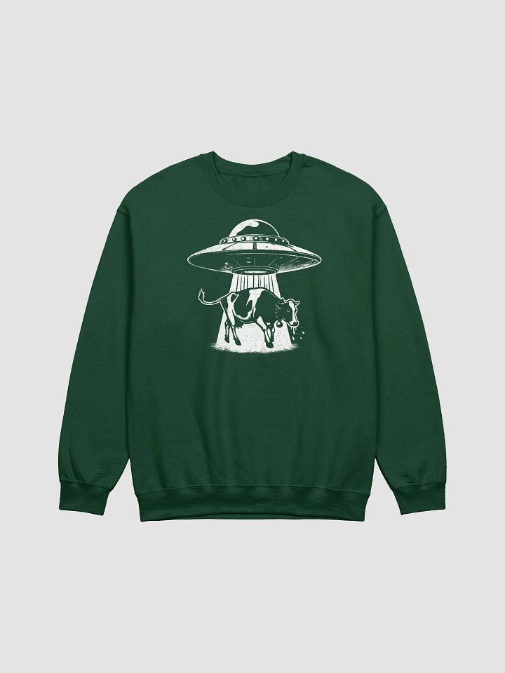 Cow and UFO Crewneck Sweatshirt Unisex product image (1)
