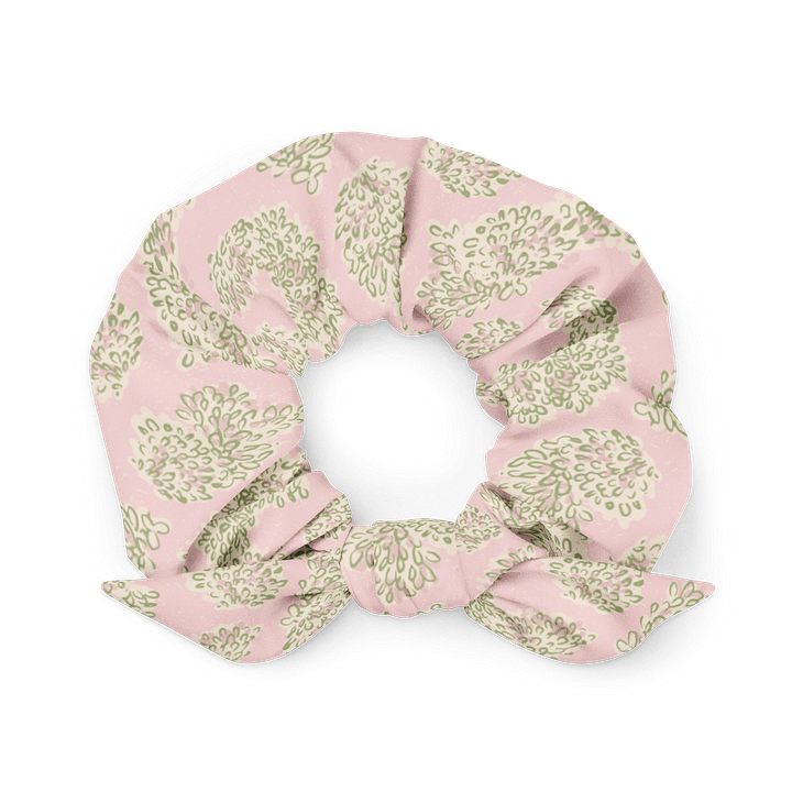 Tropical Moss All-Over Scrunchie | Pink & green product image (1)