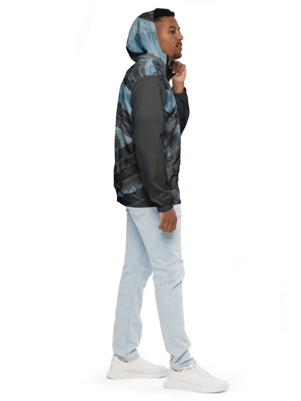 Gray Wood Unisex Windbreaker product image (6)