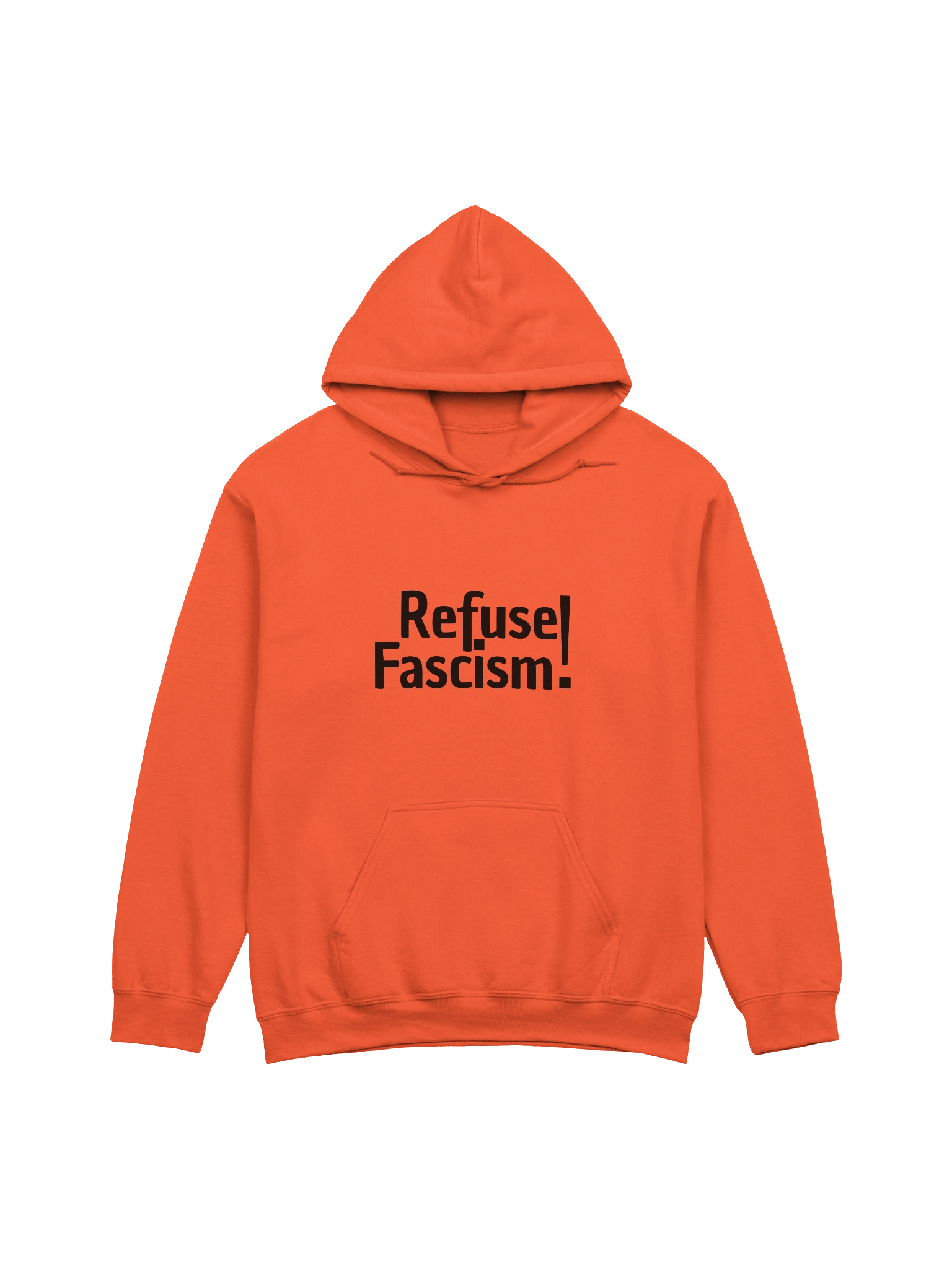 Orange Refuse Fascism Hoodie! product image (1)