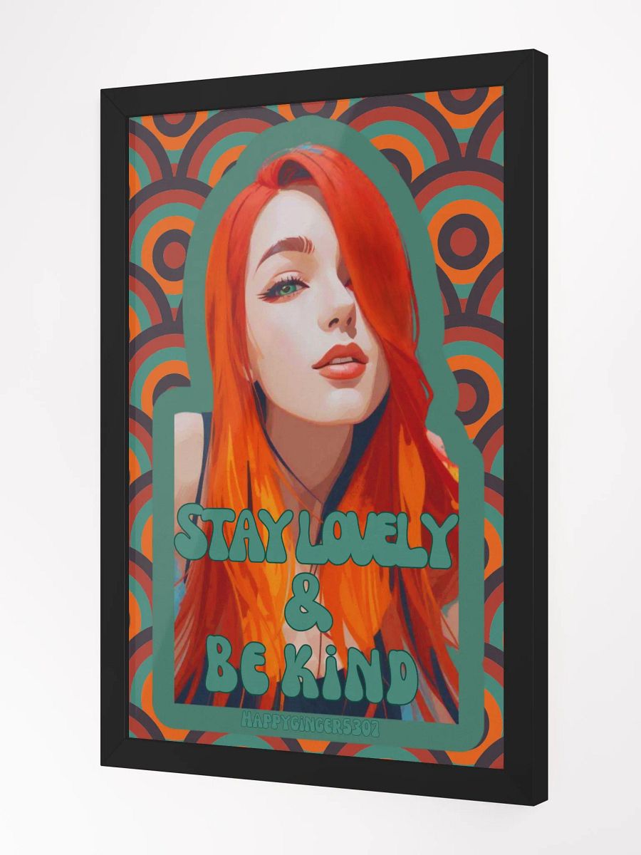 Stay Lovely & Be Kind retro print product image (2)