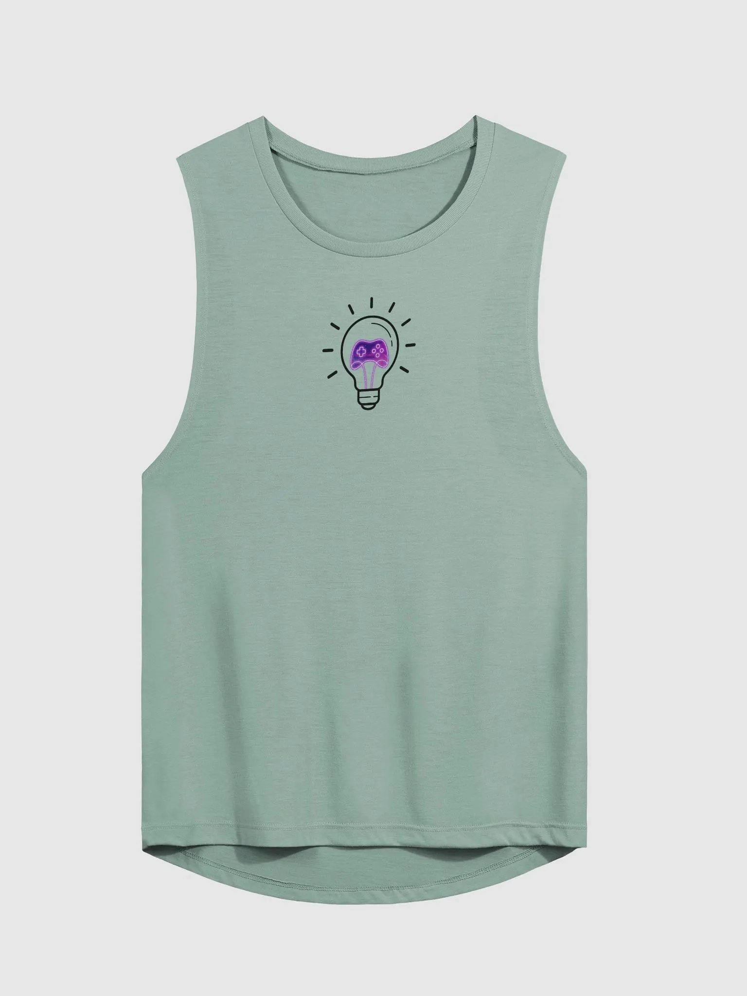 Lightbulb logo light women's muscle tank product image (3)