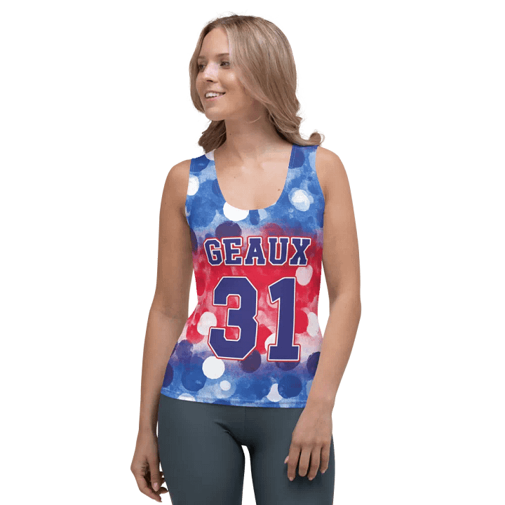 RWB Bokeh Ombre All Over Print Tank Top - Geaux 31 product image (1)