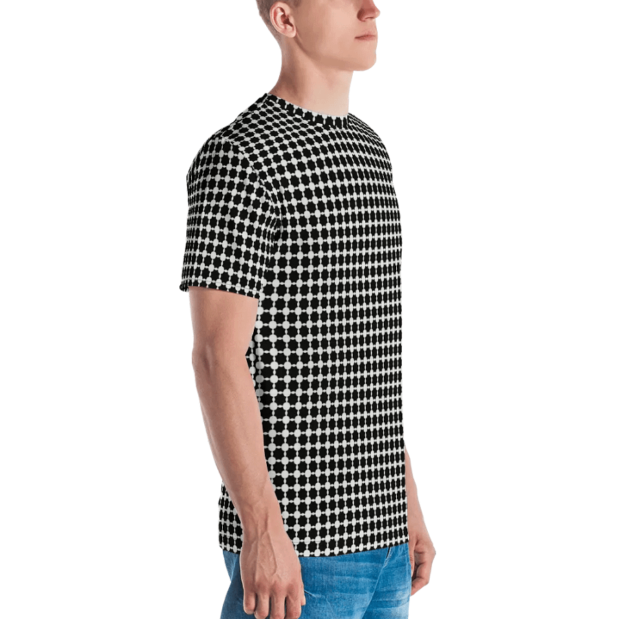 Abstract Black and White Chain Men's Crewneck T Shirt product image (4)