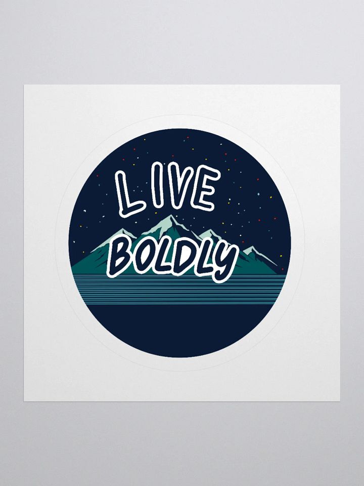 Starry Mountain Live Boldly Kiss Cut Stickers product image (1)