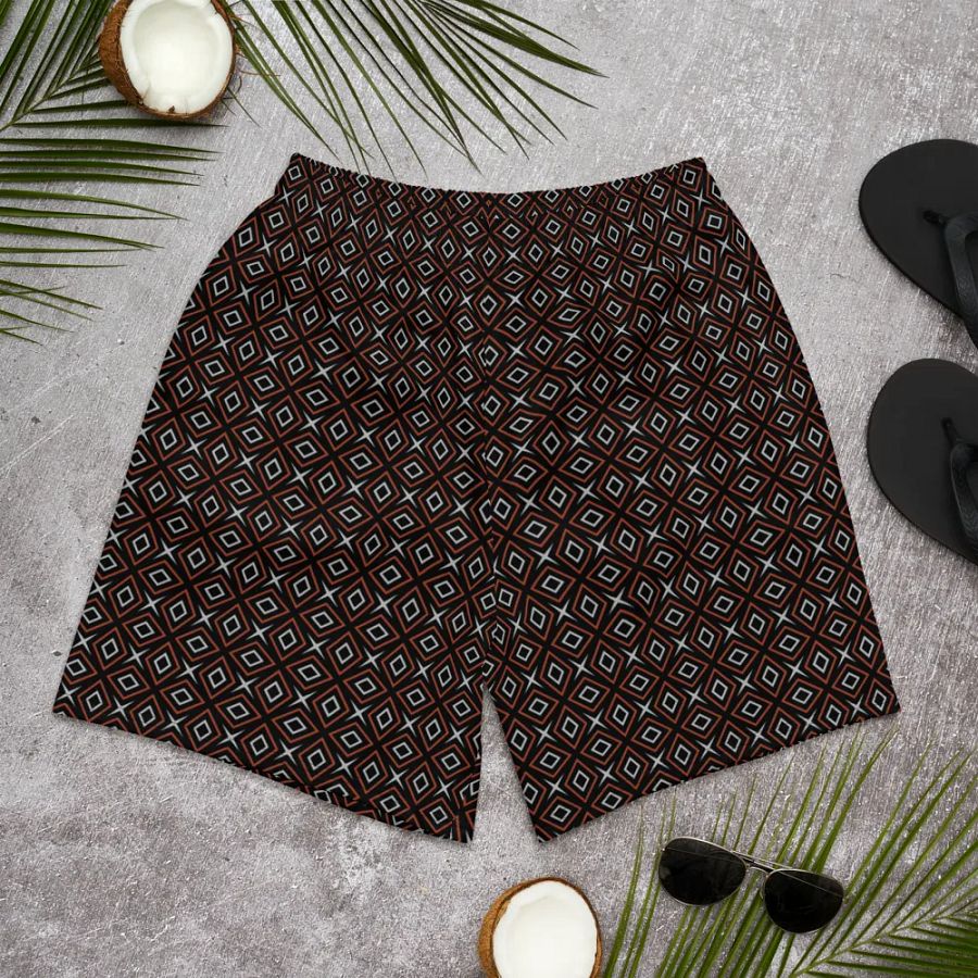 Diamond Dunes Geometric All Over Print Unisex Athletic Long Shorts product image (2)