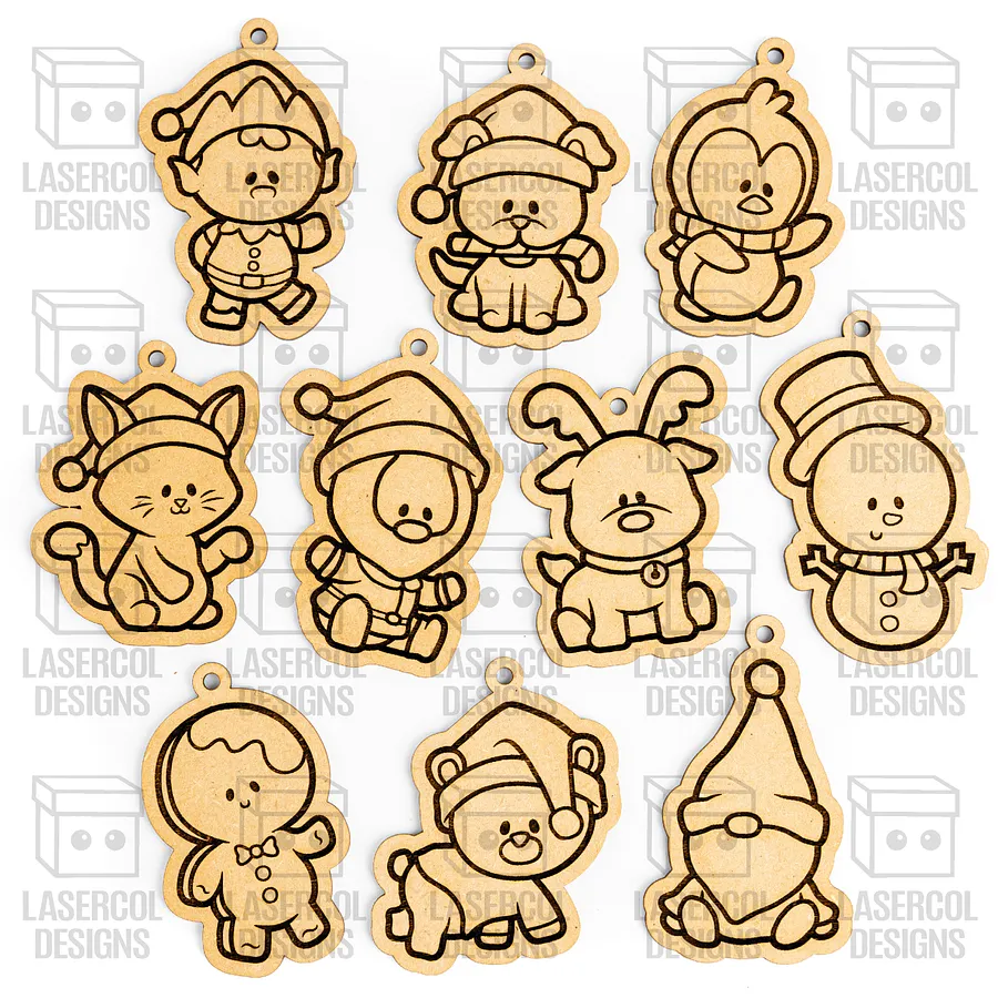 Christmas Ornaments Bundle Set 1 (+60) - Laser Cut Files product image (2)