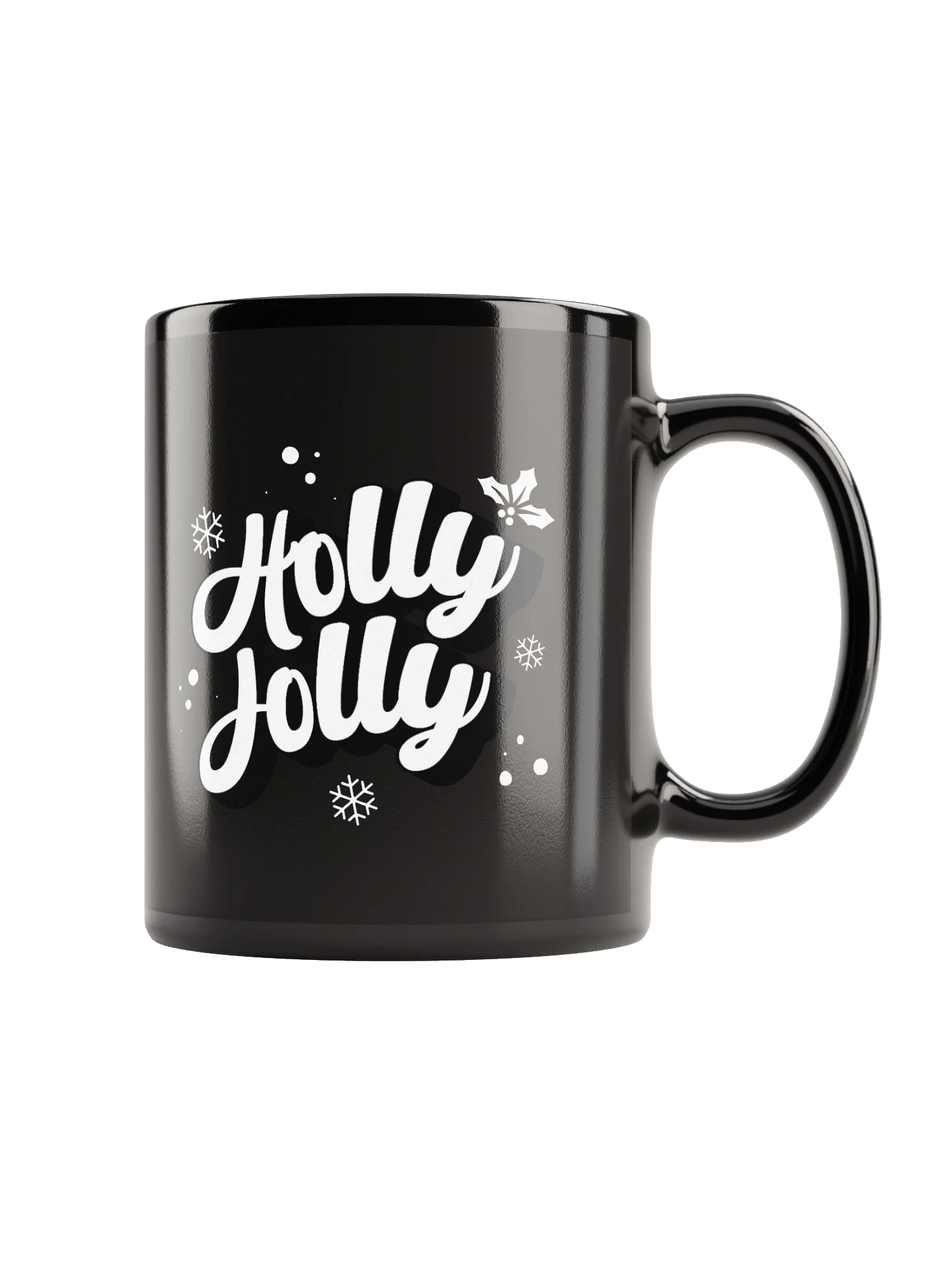 HOLLY JOLLY Coffee Mug Christmas Typography Minimalist product image (1)