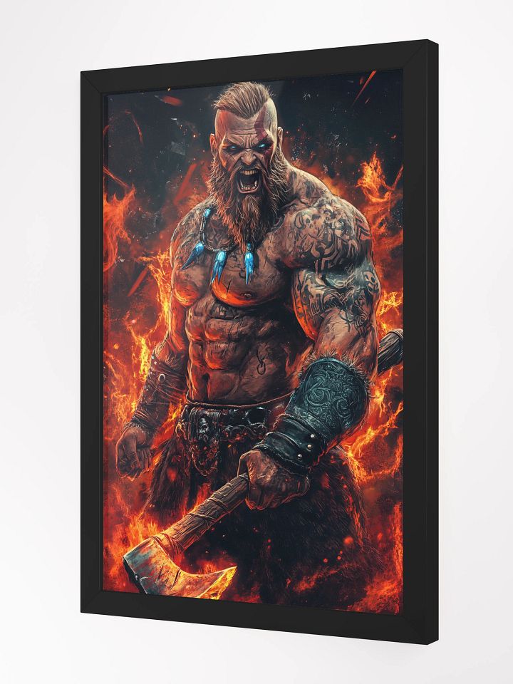 Berserker Viking Warrior Wood Framed Poster product image (2)