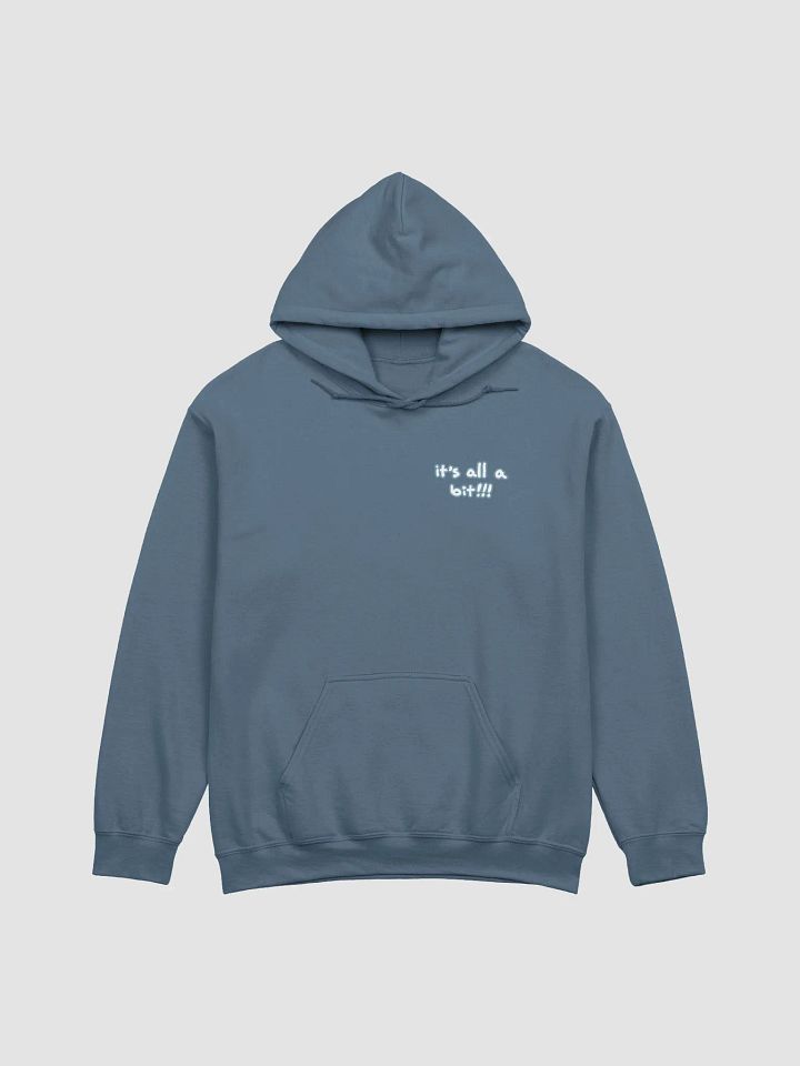 “It’s all a bit!!!” (sm. lined design, #709AAF) classic hoodie product image (38)