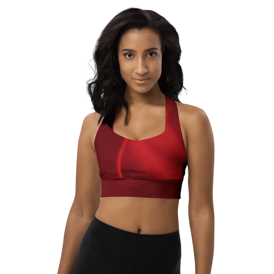 Radiant Red Longline Sports Bra product image (1)