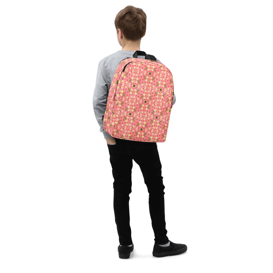 Hearts and Flowers Pink Backpack product image (6)