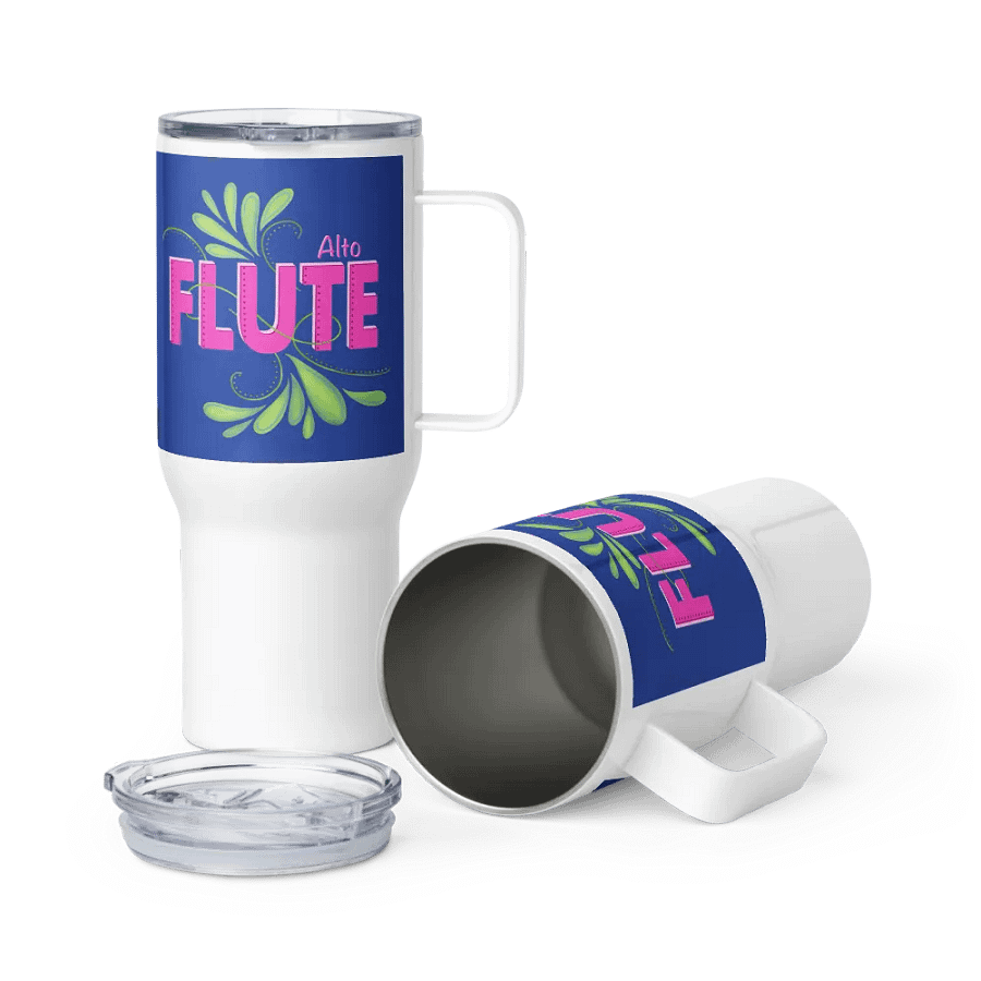 Flute Flourish Travel Mug with Handle - Alto product image (5)
