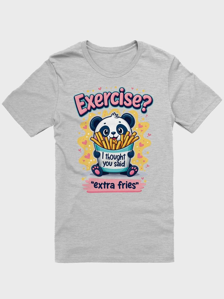 Panda Exercise Extra Fries T-Shirt product image (9)