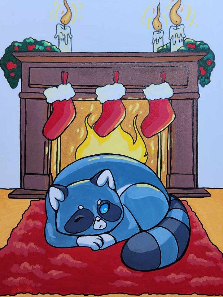 Dessin original Noël Raton laveur product image (1)