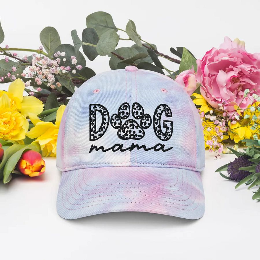 Leopard Print Dog Mama Tie-Dye Hat(Embroidered) | Cute Leopard Print Hat for Dog Moms product image (11)