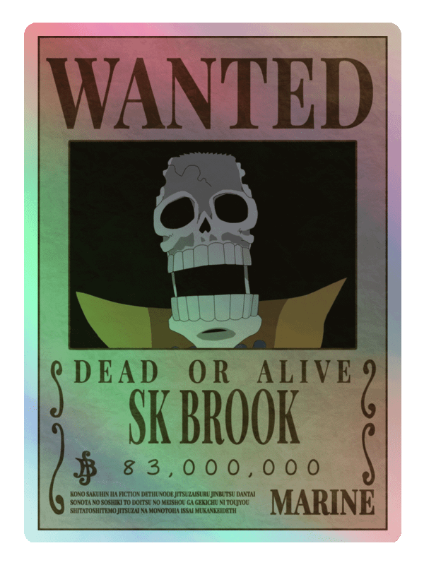 SK Brook Wanted Holographic Sticker Sheet product image (2)