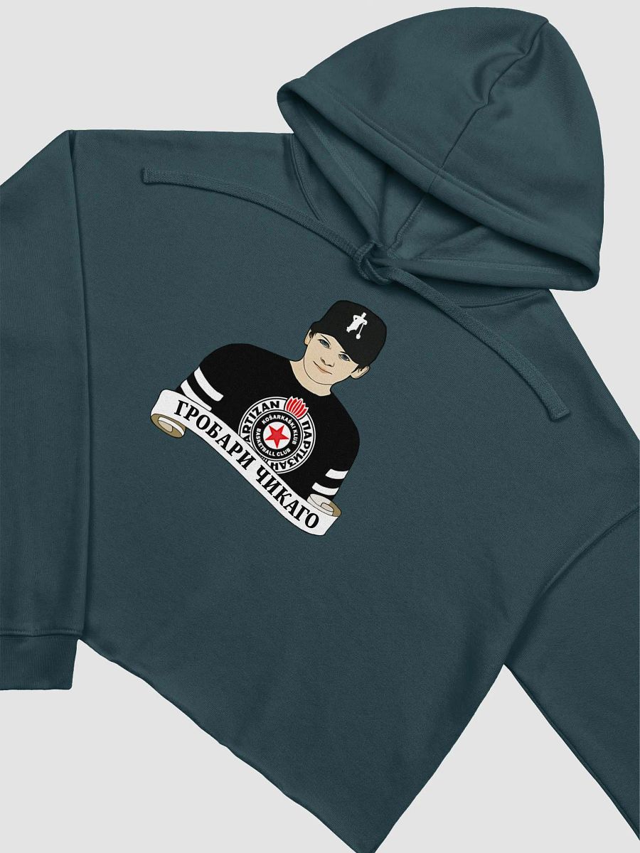 Grobari Čikago KK Partizan Bella+Canvas Fleece Crop Hoodie product image (3)