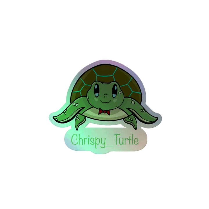 Chrispy Turtle holographic sticker product image (1)
